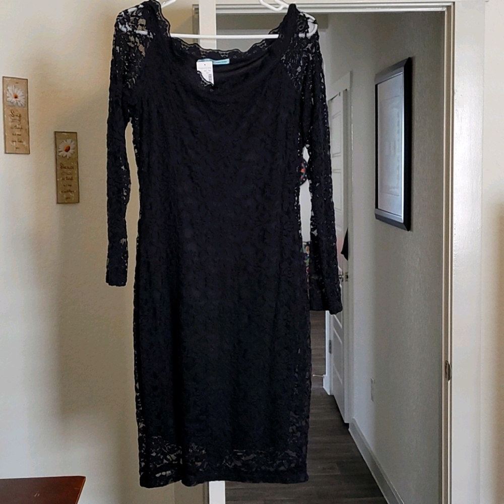 Black lace dress